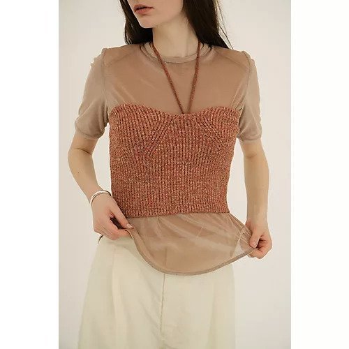 【クラネ/CLANE】のHEATHER COTTON KNIT TUBETOP 人気、トレンドファッション・服の通販 founy(ファニー) 　ファッション　Fashion　レディースファッション　Fashion for Women　トップス・カットソー　Cut & Sew Tops　ニット　Knit Tops & Sweaters　2025年　2025　2025春夏・S/S　Spring/Summer 2025 SS25　おすすめ　Recommended / Our Picks　チューブ　Tube, Tube Top　エレガント 上品　Elegant　other-2|ID: prp329100004576628 ipo3291000000035915782