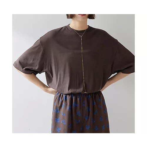 【ウィムガゼット/Whim Gazette】のシアービッグTシャツ インテリア・キッズ・メンズ・レディースファッション・服の通販 founy(ファニー) 　ファッション　Fashion　レディースファッション　WOMEN　トップス・カットソー　Tops/Tshirt　シャツ/ブラウス　Shirts/Blouses　ロング / Tシャツ　T-Shirts　2025年　2025　2025春夏・S/S　Ss,Spring/Summer,2025　シアー　Sheer　ベビー　Baby　ボトム　Bottom　ブラウン|ID: prp329100004576639 ipo3291000000032412669
