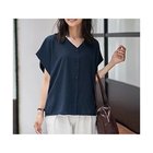 【スタイルデリ/STYLE DELI】の薄手でシルキーなドレープVネックブラウス 人気、トレンドファッション・服の通販 founy(ファニー) ファッション Fashion レディースファッション WOMEN トップス・カットソー Tops/Tshirt シャツ/ブラウス Shirts/Blouses Vネック V-Neck イエロー Yellow カーディガン Cardigan クール Cool シンプル Simple ジャケット Jacket ストレート Straight スリット Slit デコルテ Decolletage ドレープ Drape バランス Balance フラット Flat フロント Front ブルゾン Blouson ポケット Pocket 半袖 Short Sleeve 夏 Summer エレガント 上品 Elegant ビジネス 仕事 通勤 Business thumbnail ネイビー|ID: prp329100004576644 ipo3291000000032412706