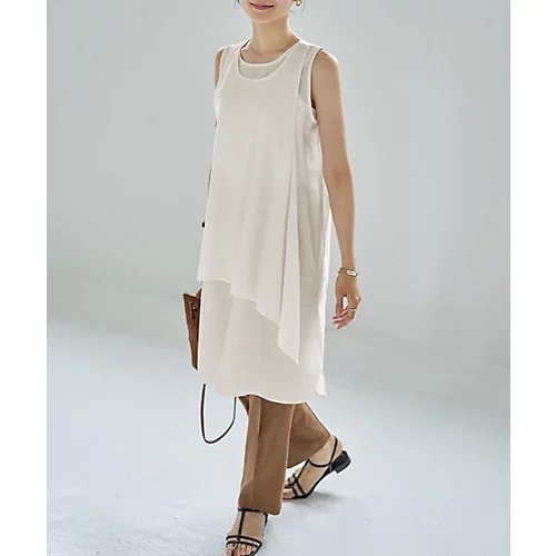 【スタイルデリ/STYLE DELI】の落ち感レイヤードロングブラウス インテリア・キッズ・メンズ・レディースファッション・服の通販 founy(ファニー) https://founy.com/ ファッション Fashion レディースファッション Ladies' Fashion Online トップス・カットソー Tops/Tshirt シャツ/ブラウス Shirts/Blouses イエロー Yellow インナー Inner エアリー Airy カーディガン Cardigan キャミソール Camisole シアー Sheer ショート Short シンプル Simple ジャケット Jacket スキニー Skinny ストレート Straight スリット Slit タンク Tank デコルテ Decolletage 定番 Standard ノースリーブ No Sleeve バランス Balance フロント Front ブルゾン Blouson ポケット Pocket ミドル Middle ラウンド Round レギンス Leggings ロング Long ワイド Wide 夏 Summer |ID: prp329100004576648 ipo3291000000032412732