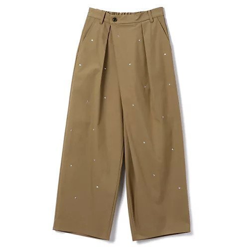 【ミュベール/MUVEIL】のビジュー付きチノパンツ インテリア・キッズ・メンズ・レディースファッション・服の通販 founy(ファニー)  ファッション Fashion レディースファッション Fashion for Women パンツ Pants & Trousers 2025年 2025 2025-2026秋冬・A/W Autumn/Winter 2025–26 AW25–26 ストーン Stone, Gem-Like ビジュー Bijou, Jewel-like Accent フロント Front, Front Design 洗える Machine Washable camel|ID: prp329100004576658 ipo3291000000034365987