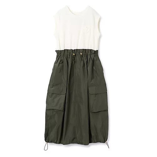 【ミュベール/MUVEIL】のハートパッチミリタリーワンピース インテリア・キッズ・メンズ・レディースファッション・服の通販 founy(ファニー) 　ファッション　Fashion　レディースファッション　WOMEN　ワンピース　Dress　2025年　2025　コンビ　Combination　タフタ　Taffeta　ノースリーブ　No Sleeve　バルーン　Balloon　パッチ　Patch　フラップ　Flap　ポケット　Pocket　今季　This Season　洗える　Washable　white|ID: prp329100004576670 ipo3291000000032412902