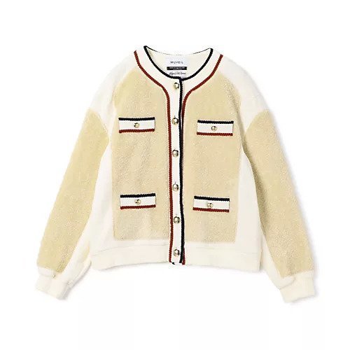 【ミュベール/MUVEIL】の裏毛ボアブルゾン インテリア・キッズ・メンズ・レディースファッション・服の通販 founy(ファニー)  ファッション Fashion レディースファッション Fashion for Women アウター Coat / Outerwear Collection ブルゾンジャケット・スポーティアウター Blouson Jackets 2025年 2025 2025-2026秋冬・A/W Autumn/Winter 2025–26 AW25–26 クラシカル Classical, Vintage-Inspired パイピング Piping, Trim Design ブルゾン Blouson, Bomber Jacket ロング Long, Long-Length ecru|ID: prp329100004576690 ipo3291000000034367198