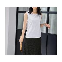 【スタイルデリ/STYLE DELI】の横幅広め開きネックのスムースノースリカットソー 人気、トレンドファッション・服の通販 founy(ファニー) ファッション Fashion レディースファッション Fashion for Women トップス・カットソー Cut & Sew Tops カットソー・ベーシックTシャツ Cut-and-Sewn Tops / Stretch Tees & Basics イエロー Yellow インナー Innerwear カットソー Cut and Sewn Top サロペット Overalls, Salopette ストレート Straight, Straight Cut スリット Slit, Slit Detail スーツ Suit, Formalwear タンク Tank Top, Sleeveless Top デコルテ Décolleté, Neckline 定番 Standard, Basic Item ノースリーブ Sleeveless, No-Sleeve フィット Fit, Slim Fit フォルム Silhouette, Form フラット Flat, Flat Shoes マーブル Marble, Marble Pattern ラウンド Round, Round Neck 夏 Summer エレガント 上品 Elegant ビジネス 仕事 通勤 Business / Work / Commuting |ID:prp329100004576747