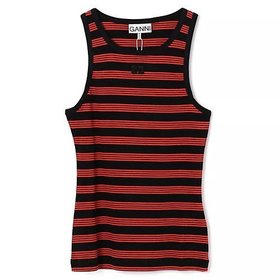 【ガニー/GANNI】のSoft Cotton Rib Striped Tank Top 人気、トレンドファッション・服の通販 founy(ファニー) ファッション Fashion レディースファッション Ladies' Fashion Online ワンピース Dress 2025年 2025 2025-2026秋冬・A/W Aw/Autumn/Winter/Fw/Fall/2025-2026 タンク Tank チェック Check ビビッド Vivid ボーダー Border ラウンド Round リブニット Rib Knit 洗える Washable |ID:prp329100004577569