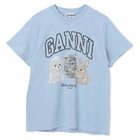 【ガニー/GANNI】のBasic Cotton Jersey Animals Relaxed T-shirt 人気、トレンドファッション・服の通販 founy(ファニー) ファッション Fashion レディースファッション Ladies' Fashion Online トップス・カットソー Tops/Tshirt シャツ/ブラウス Shirts/Blouses ロング / Tシャツ T-Shirts 2025年 2025 2025-2026秋冬・A/W Aw/Autumn/Winter/Fw/Fall/2025-2026 ジャージー Jersey プリント Print 洗える Washable 犬 Dog thumbnail Chambray Blue|ID: prp329100004577575 ipo3291000000032423357
