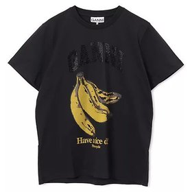 【ガニー/GANNI】のBasic Cotton Jersey Banana Relaxed T-shirt 人気、トレンドファッション・服の通販 founy(ファニー) ファッション Fashion レディースファッション WOMEN トップス・カットソー Tops/Tshirt シャツ/ブラウス Shirts/Blouses ロング / Tシャツ T-Shirts 2025年 2025 ビッグ Big プリント Print リアル Real リラックス Relax ロング Long 洗える Washable |ID:prp329100004577577