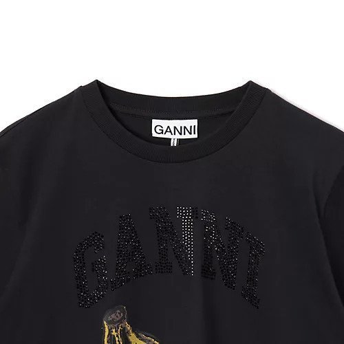 【ガニー/GANNI】のBasic Cotton Jersey Banana Relaxed T-shirt 人気、トレンドファッション・服の通販 founy(ファニー) 　ファッション　Fashion　レディースファッション　WOMEN　トップス・カットソー　Tops/Tshirt　シャツ/ブラウス　Shirts/Blouses　ロング / Tシャツ　T-Shirts　2025年　2025　ビッグ　Big　プリント　Print　リアル　Real　リラックス　Relax　ロング　Long　洗える　Washable　other-3|ID: prp329100004577577 ipo3291000000032423372