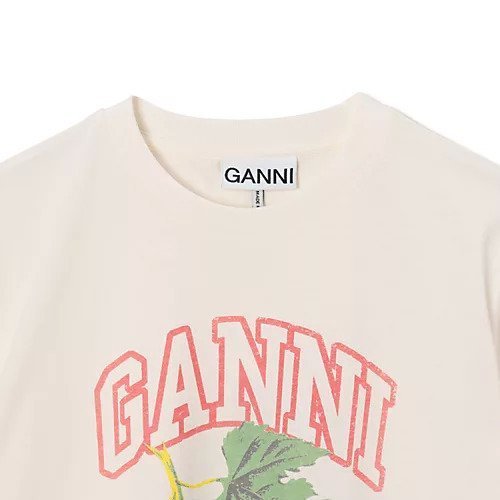 【ガニー/GANNI】のBasic Cotton Jersey Grapes Relaxed T-shirt 人気、トレンドファッション・服の通販 founy(ファニー) 　ファッション　Fashion　レディースファッション　Fashion for Women　トップス・カットソー　Cut & Sew Tops　シャツ・ブラウス・オフィスカジュアル　Elegant Blouses & Button-Ups　ロングTシャツ・Tシャツ　Longline T-Shirts & Tees　2025年　2025　2025-2026秋冬・A/W　Autumn/Winter 2025–26 AW25–26　フィット　Fit, Slim Fit　フロント　Front, Front Design　プリント　Print, Printed Pattern　リラックス　Relax, Relaxed Fit　ヴィンテージ　Vintage Style　今季　This Season, Current Season　洗える　Machine Washable　other-3|ID: prp329100004577580 ipo3291000000032423392