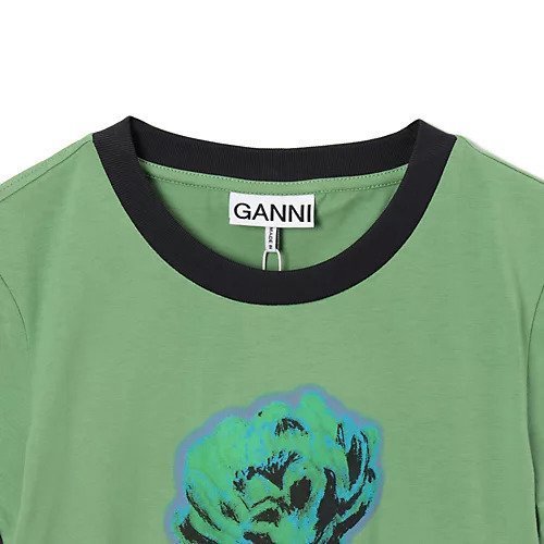 【ガニー/GANNI】のBasic Cotton Jersey Peony Baby Fit T-shirt 人気、トレンドファッション・服の通販 founy(ファニー) 　ファッション　Fashion　レディースファッション　Fashion for Women　トップス・カットソー　Cut & Sew Tops　シャツ・ブラウス・オフィスカジュアル　Elegant Blouses & Button-Ups　ロングTシャツ・Tシャツ　Longline T-Shirts & Tees　2025年　2025　2025-2026秋冬・A/W　Autumn/Winter 2025–26 AW25–26　コンパクト　Compact, Small Size　パイピング　Piping, Trim Design　フラワー　Flower, Floral　フロント　Front, Front Design　プリント　Print, Printed Pattern　洗える　Machine Washable　other-3|ID: prp329100004577582 ipo3291000000032423404