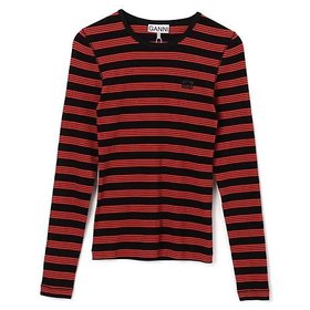 【ガニー/GANNI】 Soft Cotton Rib Striped Long Sleeve人気、トレンドファッション・服の通販 founy(ファニー) ファッション Fashion レディースファッション WOMEN トップス・カットソー Tops/Tshirt 2025年 2025 ジャケット Jacket フィット Fit リブニット Rib Knit 洗える Washable |ID:prp329100004577589