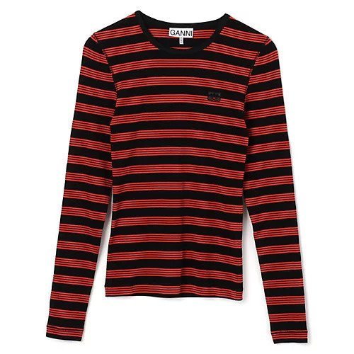【ガニー/GANNI】のSoft Cotton Rib Striped Long Sleeve インテリア・キッズ・メンズ・レディースファッション・服の通販 founy(ファニー) https://founy.com/ ファッション Fashion レディースファッション Fashion for Women トップス・カットソー Cut & Sew Tops 2025年 2025 2025-2026秋冬・A/W Autumn/Winter 2025–26 AW25–26 ジャケット Jacket, Outerwear フィット Fit, Slim Fit リブニット Rib Knit, Ribbed Knit 洗える Machine Washable |ID: prp329100004577589 ipo3291000000035303713