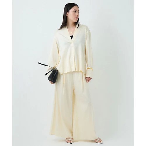 【カオス/Chaos】のモーラスタンドスキッパーブラウス 人気、トレンドファッション・服の通販 founy(ファニー) 　ファッション　Fashion　レディースファッション　Ladies' Fashion Online　トップス・カットソー　Tops/Tshirt　シャツ/ブラウス　Shirts/Blouses　おすすめ　Recommend　シルク　Silk　スキッパー　Skipper　スタンド　Stand　ストレート　Straight　ドロップ　Drop　バランス　Balance　定番　Standard　洗える　Washable　other-3|ID: prp329100004577604 ipo3291000000032423508