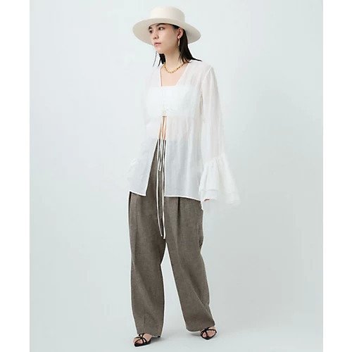 【カオス/Chaos】のガーゼリアンインナー 人気、トレンドファッション・服の通販 founy(ファニー) 　ファッション　Fashion　レディースファッション　Fashion for Women　インナー　Innerwear　カーディガン　Cardigan, Knitwear　ジャケット　Jacket, Outerwear　フリル　Frill, Ruffle　フロント　Front, Front Design　リボン　Ribbon, Bow　other-3|ID: prp329100004577606 ipo3291000000035607316