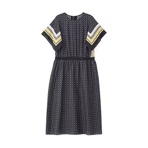 【ヒューマンウーマン/HUMAN WOMAN】のコットンセルロースパネル幾何プリントフレアスリーブワンピース 人気、トレンドファッション・服の通販 founy(ファニー) 　ファッション　Fashion　レディースファッション　WOMEN　ワンピース　Dress　おすすめ　Recommend　フレアースリーブ　Flared Sleeves　プリント　Print　other-3|ID: prp329100004577612 ipo3291000000032423584