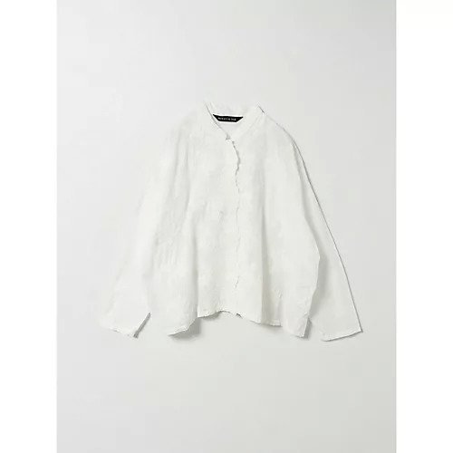 【ミズイロ インド/mizuiro ind】のレーススタンドカラーワイドシャツ 人気、トレンドファッション・服の通販 founy(ファニー) 　ファッション　Fashion　レディースファッション　Fashion for Women　トップス・カットソー　Cut & Sew Tops　シャツ・ブラウス・オフィスカジュアル　Elegant Blouses & Button-Ups　フロント　Front, Front Design　レース　Lace, Lace Fabric　ヴィンテージ　Vintage Style　エレガント 上品　Elegant　人気　Popular, Best Seller　羽織　Haori, Light Jacket　other-2|ID: prp329100004577617 ipo3291000000035912999