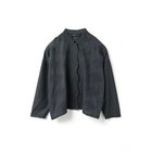 【ミズイロ インド/mizuiro ind】のレーススタンドカラーワイドシャツ チャコールグレー|ID: prp329100004577617 ipo3291000000036262549