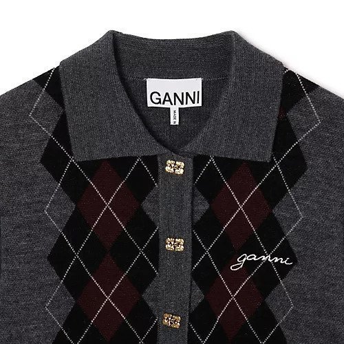 【ガニー/GANNI】のFine Merino Jacquard Polo 人気、トレンドファッション・服の通販 founy(ファニー)  ファッション Fashion レディースファッション Fashion for Women 2025年 2025 2025-2026秋冬・A/W Autumn/Winter 2025–26 AW25–26 ジャカード/ジャガード Jacquard, Woven Pattern バタフライ Butterfly, Butterfly Motif ポロシャツ Polo Shirt, Collared Tee 洗える Machine Washable other-3|ID: prp329100004577621 ipo3291000000034365428