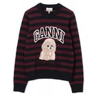 【ガニー/GANNI】のGraphic Wool Mix Poodle Stripe Crewneck Multicolour|ID: prp329100004577624 ipo3291000000035916782