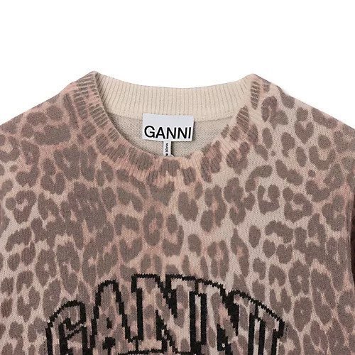 【ガニー/GANNI】のGraphic Wool Mix Printed Leopard T-shirt 人気、トレンドファッション・服の通販 founy(ファニー) 　ファッション　Fashion　レディースファッション　WOMEN　トップス・カットソー　Tops/Tshirt　シャツ/ブラウス　Shirts/Blouses　ロング / Tシャツ　T-Shirts　2025年　2025　デニム　Denim　フィット　Fit　プリント　Print　レオパード　Leopard　ロング　Long　other-3|ID: prp329100004577626 ipo3291000000032423690