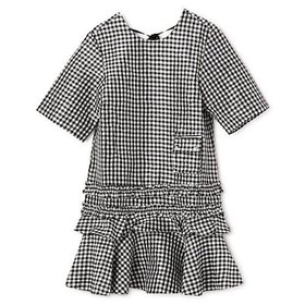 【ガニー/GANNI】 Crinkled Taffeta Check Open Back Mini Dress人気、トレンドファッション・服の通販 founy(ファニー) ファッション Fashion レディースファッション WOMEN ワンピース Dress ドレス Party Dresses 2025年 2025 ガーリー Girly ギンガム Gingham チェック Check チュニック Tunic フリル Frills ポケット Pocket リボン Ribbon ロング Long |ID:prp329100004577674