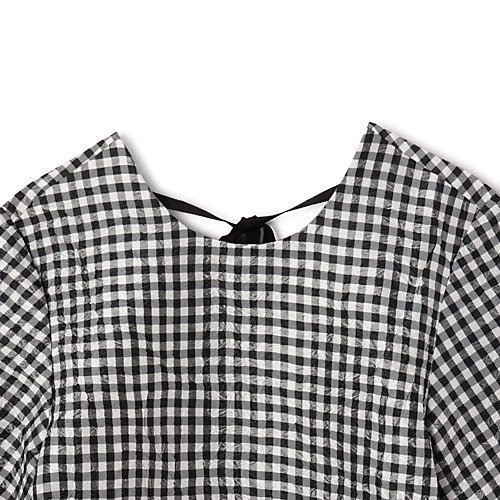 【ガニー/GANNI】のCrinkled Taffeta Check Open Back Mini Dress 人気、トレンドファッション・服の通販 founy(ファニー) 　ファッション　Fashion　レディースファッション　WOMEN　ワンピース　Dress　ドレス　Party Dresses　2025年　2025　ガーリー　Girly　ギンガム　Gingham　チェック　Check　チュニック　Tunic　フリル　Frills　ポケット　Pocket　リボン　Ribbon　ロング　Long　other-3|ID: prp329100004577674 ipo3291000000032424044