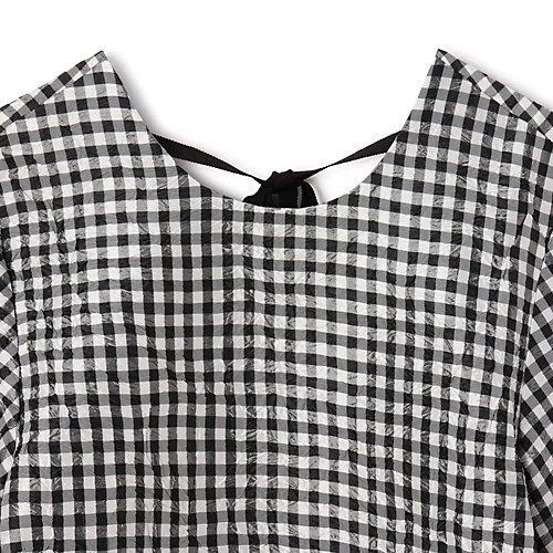 【ガニー/GANNI】のCrinkled Taffeta Check Open Back Mini Dress 人気、トレンドファッション・服の通販 founy(ファニー) ファッション Fashion レディースファッション Fashion for Women ワンピース Dresses フォーマル・パーティードレス・結婚式用ドレス Elegant & Casual Dresses 2025年 2025 2025-2026秋冬・A/W Autumn/Winter 2025–26 AW25–26 ガーリー Girly, Feminine Style ギンガム Gingham, Gingham Fabric チェック Check, Plaid, Tartan チュニック Tunic, Long Top フリル Frill, Ruffle ポケット Pocket, Pocket Detail リボン Ribbon, Bow ロング Long, Long-Length other-3|ID: prp329100004577674 ipo3291000000034366360