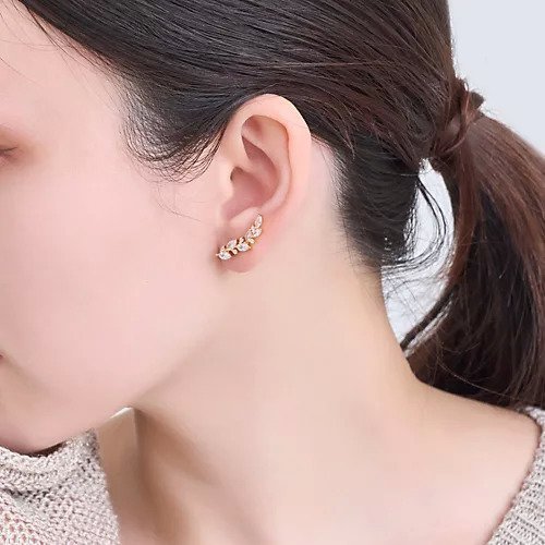 【フィービィー/phoebe】のリーフグレースビジューピアス&イヤリング ゴールド 人気、トレンドファッション・服の通販 founy(ファニー) 　ファッション　Fashion　レディースファッション　Ladies' Fashion Online　ジュエリー　Jewelry　リング　Rings　イヤリング　Earrings　イヤリング　Earrings　エレガント 上品　Elegant　モチーフ　Motif　リーフ　Leaf　other-2|ID: prp329100004577712 ipo3291000000032424304