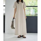 【スタイルデリ/STYLE DELI】の凹凸柄感カットソー生地の半袖ワンピース グレージュ|ID: prp329100004578719 ipo3291000000032434955