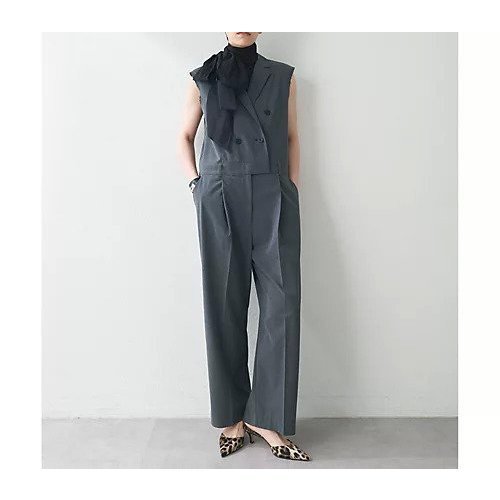 【ウィムガゼット/Whim Gazette】の【THE PAUSE】テーラーカラーノースリーブジャンプスーツ 人気、トレンドファッション・服の通販 founy(ファニー) 　ファッション　Fashion　レディースファッション　Fashion for Women　トップス・カットソー　Cut & Sew Tops　キャミソール&ノースリーブ　Camisoles & Sleeveless Tops　インナー　Innerwear　カットソー　Cut and Sewn Top　ジャケット　Jacket, Outerwear　ストライプ　Stripe, Striped Pattern　ストレッチ　Stretch, Stretchy Fabric　センター　Center, Center Line　ノースリーブ　Sleeveless, No-Sleeve　人気　Popular, Best Seller　ボトム　Bottoms, Lower Wear　マニッシュ　Mannish, Boyish　ワイド　Wide, Wide Fit　おすすめ　Recommended / Our Picks　夏　Summer　2025年　2025　2025春夏・S/S　Spring/Summer 2025 SS25　 other-1|ID: prp329100004578724 ipo3291000000032434992