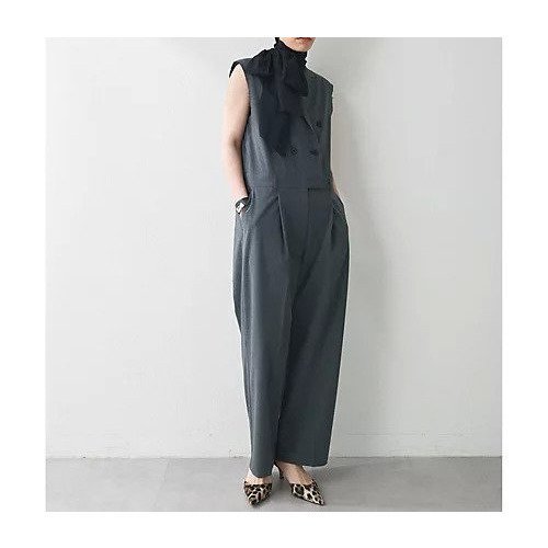 【ウィムガゼット/Whim Gazette】の【THE PAUSE】テーラーカラーノースリーブジャンプスーツ 人気、トレンドファッション・服の通販 founy(ファニー) 　ファッション　Fashion　レディースファッション　Fashion for Women　トップス・カットソー　Cut & Sew Tops　キャミソール&ノースリーブ　Camisoles & Sleeveless Tops　インナー　Innerwear　カットソー　Cut and Sewn Top　ジャケット　Jacket, Outerwear　ストライプ　Stripe, Striped Pattern　ストレッチ　Stretch, Stretchy Fabric　センター　Center, Center Line　ノースリーブ　Sleeveless, No-Sleeve　人気　Popular, Best Seller　ボトム　Bottoms, Lower Wear　マニッシュ　Mannish, Boyish　ワイド　Wide, Wide Fit　おすすめ　Recommended / Our Picks　夏　Summer　2025年　2025　2025春夏・S/S　Spring/Summer 2025 SS25　other-3|ID: prp329100004578724 ipo3291000000032434999