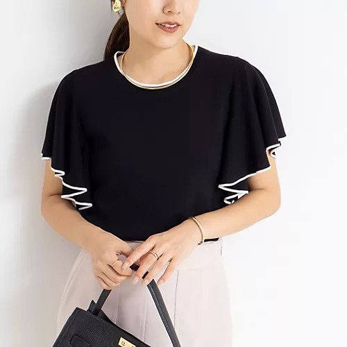 【ノーリーズソフィー/NOLLEY'S sophi】の《手洗い可能》袖フリル配色プルオーバーニット インテリア・キッズ・メンズ・レディースファッション・服の通販 founy(ファニー) https://founy.com/ ファッション Fashion レディースファッション WOMEN トップス・カットソー Tops/Tshirt ニット Knit Tops プルオーバー Pullover 2025年 2025 2025春夏・S/S Ss,Spring/Summer,2025 フリル Frills ボトム Bottom |ID: prp329100004580199 ipo3291000000032451125