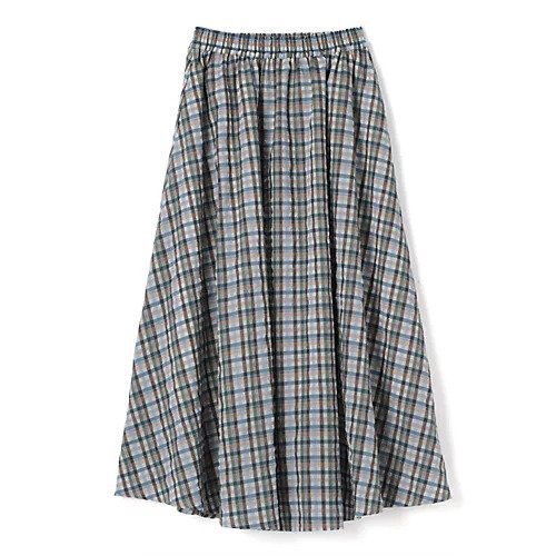 【エムセブンデイズ フォー プチ/M7days for petit】のシアーチェックフレアスカート 人気、トレンドファッション・服の通販 founy(ファニー) 　ファッション　Fashion　レディースファッション　Fashion for Women　スカート　Skirts　Aライン・フレアスカート　A-Line & Flared Skirts　ギャザー　Gathered, Ruffled　シアー　Sheer, See-Through　チェック　Check, Plaid, Tartan　洗える　Machine Washable　 other-1|ID: prp329100004580211 ipo3291000000032451183
