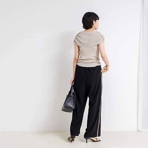 【ノーリーズソフィー/NOLLEY'S sophi】のウォッシャブルサイドライントリコットパンツ 人気、トレンドファッション・服の通販 founy(ファニー) 　ファッション　Fashion　レディースファッション　Ladies' Fashion Online　パンツ　Pants　2025年　2025　2025春夏・S/S　Ss,Spring/Summer,2025　サテン　Satin　ジャージ　Jersey　ストレッチ　Stretch　センター　Center　ドローコード　Draw Cord　other-3|ID: prp329100004580215 ipo3291000000032452903