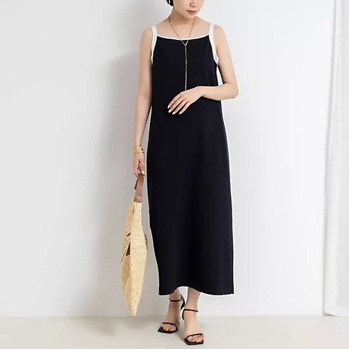【ノーリーズソフィー/NOLLEY'S sophi】の《手洗い可能》配色ニットロングキャミワンピース インテリア・キッズ・メンズ・レディースファッション・服の通販 founy(ファニー) 　ファッション　Fashion　レディースファッション　Fashion for Women　ワンピース　Dresses　キャミソールワンピース　Camisole Dresses　2025年　2025　2025春夏・S/S　Spring/Summer 2025 SS25　旅行　Travel　ダークネイビー|ID: prp329100004580218 ipo3291000000033155903
