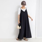 【ノーリーズ/NOLLEY'S】のフラワープリント&ムジキャミワンピース ブラック|ID: prp329100004580220 ipo3291000000033155803