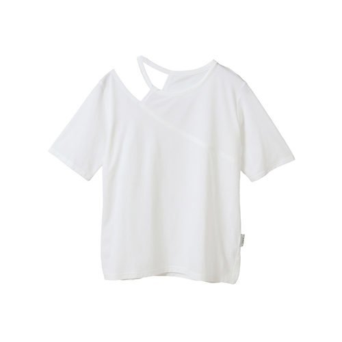 【ジュリエ/Julier】のライトプライム デザイントップス インテリア・キッズ・メンズ・レディースファッション・服の通販 founy(ファニー) 　ファッション　Fashion　レディースファッション　Fashion for Women　トップス・カットソー　Cut & Sew Tops　アシンメトリー　Asymmetrical Style　インナー　Innerwear　ストレッチ　Stretch, Stretchy Fabric　半袖　Short Sleeve, Half Sleeve　ヨガ　Yoga, Yoga Wear　ラップ　Wrap, Wrap Design　おすすめ　Recommended / Our Picks　夏　Summer　ホワイト|ID: prp329100004580238 ipo3291000000032451408