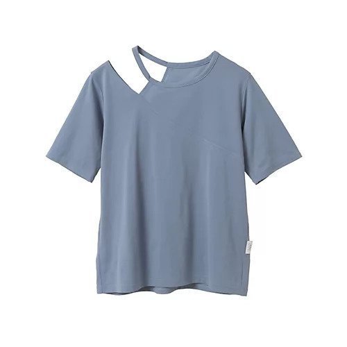 【ジュリエ/Julier】のライトプライム デザイントップス インテリア・キッズ・メンズ・レディースファッション・服の通販 founy(ファニー) 　ファッション　Fashion　レディースファッション　Fashion for Women　トップス・カットソー　Cut & Sew Tops　アシンメトリー　Asymmetrical Style　インナー　Innerwear　ストレッチ　Stretch, Stretchy Fabric　半袖　Short Sleeve, Half Sleeve　ヨガ　Yoga, Yoga Wear　ラップ　Wrap, Wrap Design　おすすめ　Recommended / Our Picks　夏　Summer　ブルー|ID: prp329100004580238 ipo3291000000032451410