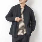 【ノーリーズ グッドマン/NOLLEY'S goodman / MEN】の《セットアップ対応》LANATEC ウーステッドサージストレッチ マオカラーシャツブルゾン ダークネイビー|ID: prp329100004580262 ipo3291000000033616975