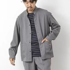 【ノーリーズ グッドマン/NOLLEY'S goodman / MEN】の《セットアップ対応》LANATEC ウーステッドサージストレッチ マオカラーシャツブルゾン グレー|ID: prp329100004580262 ipo3291000000033616976