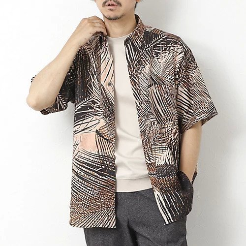 【ノーリーズ グッドマン/NOLLEY'S goodman / MEN】の【DotAir】吸水速乾 総柄BDシャツ 25SS インテリア・キッズ・メンズ・レディースファッション・服の通販 founy(ファニー) 　ファッション　Fashion　メンズファッション　Fashion for Men　2025年　2025　2025春夏・S/S　Spring/Summer 2025 SS25　オリエンタル　Oriental Pattern　サッカー　Seersucker, Summer Fabric　ショーツ　Shorts, Short Pants　ストレッチ　Stretch, Stretchy Fabric　ダウン　Down, Puffer　デニム　Denim, Jeans Material　ドット　Polka Dot, Dot Pattern　ドレープ　Drape, Draping Fabric　パッチ　Patch, Appliqué　フロント　Front, Front Design　ポケット　Pocket, Pocket Detail　メッシュ　Mesh, Net Fabric　リゾート　Resort, Vacation Style　リラックス　Relax, Relaxed Fit　吸水　Absorbent, Quick-Dry　軽量　Lightweight, Ultra Light　ブラウン|ID: prp329100004580283 ipo3291000000032717249
