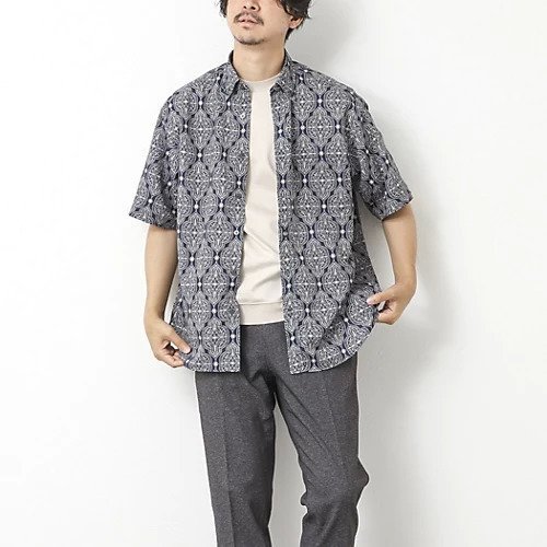 【ノーリーズ グッドマン/NOLLEY'S goodman / MEN】の【DotAir】吸水速乾 総柄BDシャツ 25SS 人気、トレンドファッション・服の通販 founy(ファニー) 　ファッション　Fashion　メンズファッション　Fashion for Men　2025年　2025　2025春夏・S/S　Spring/Summer 2025 SS25　オリエンタル　Oriental Pattern　サッカー　Seersucker, Summer Fabric　ショーツ　Shorts, Short Pants　ストレッチ　Stretch, Stretchy Fabric　ダウン　Down, Puffer　デニム　Denim, Jeans Material　ドット　Polka Dot, Dot Pattern　ドレープ　Drape, Draping Fabric　パッチ　Patch, Appliqué　フロント　Front, Front Design　ポケット　Pocket, Pocket Detail　メッシュ　Mesh, Net Fabric　リゾート　Resort, Vacation Style　リラックス　Relax, Relaxed Fit　吸水　Absorbent, Quick-Dry　軽量　Lightweight, Ultra Light　other-3|ID: prp329100004580283 ipo3291000000032717254
