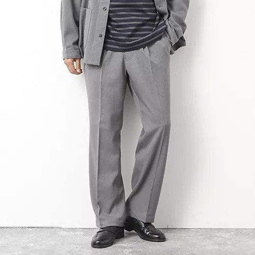 【ノーリーズ グッドマン/NOLLEY'S goodman / MEN】の《セットアップ対応》LANATEC ウーステッドサージ ストレッチイージーパンツ インテリア・キッズ・メンズ・レディースファッション・服の通販 founy(ファニー) 　ファッション　Fashion　メンズファッション　Fashion for Men　ボトムス　Bottoms　ストレッチ　Stretch, Stretchy Fabric　スニーカー　Sneakers, Trainers　セットアップ　Set-Up, Coordinated Outfit　フロント　Front, Front Design　ブルゾン　Blouson, Bomber Jacket　リラックス　Relax, Relaxed Fit　グレー|ID: prp329100004580286 ipo3291000000033616979