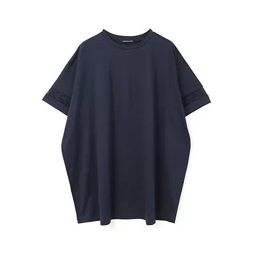 【ミズイロ インド/mizuiro ind】のメッシュスリーブチュニックワンピース インテリア・キッズ・メンズ・レディースファッション・服の通販 founy(ファニー) 　ファッション　Fashion　レディースファッション　Ladies' Fashion Online　ワンピース　Dress　チュニック　Tunic　カットソー　Cut And Sew　シンプル　Simple　チュニック　Tunic　ボックス　Box　メッシュ　Mesh　人気　Popularity　夏　Summer　定番　Standard　ネイビー|ID: prp329100004583584 ipo3291000000032487022