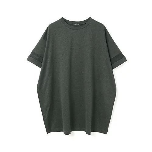 【ミズイロ インド/mizuiro ind】のメッシュスリーブチュニックワンピース インテリア・キッズ・メンズ・レディースファッション・服の通販 founy(ファニー) 　ファッション　Fashion　レディースファッション　Ladies' Fashion Online　ワンピース　Dress　チュニック　Tunic　カットソー　Cut And Sew　シンプル　Simple　チュニック　Tunic　ボックス　Box　メッシュ　Mesh　人気　Popularity　夏　Summer　定番　Standard　チャコールグレー|ID: prp329100004583584 ipo3291000000032487024