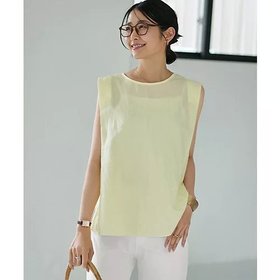 【スタイルデリ/STYLE DELI】 シンプルなサイドボックス麻混ブラウス人気、トレンドファッション・服の通販 founy(ファニー) ファッション Fashion レディースファッション WOMEN トップス・カットソー Tops/Tshirt シャツ/ブラウス Shirts/Blouses イエロー Yellow カーディガン Cardigan ギャザー Gather シンプル Simple スクエア Square スリット Slit トッパー Topper トレンド Trend 定番 Standard ノースリーブ No Sleeve フォルム Form ボックス Box ラウンド Round レース Race 夏 Summer |ID:prp329100004584397