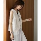 【スタイルデリ/STYLE DELI】の【LUXE】スタイリッシュベストトップス 人気、トレンドファッション・服の通販 founy(ファニー) ファッション Fashion レディースファッション WOMEN アウター Coat Outerwear トップス・カットソー Tops/Tshirt ベスト/ジレ Gilets/Vests イエロー Yellow インナー Inner オレンジ Orange キャミソール Camisole クール Cool コンパクト Compact シンプル Simple スタイリッシュ Stylish スリット Slit スーツ Suit ノースリーブ No Sleeve フェミニン Feminine フロント Front ベスト Vest ポケット Pocket マーブル Marble ロング Long ワイド Wide 夏 Summer thumbnail アイボリー|ID: prp329100004584400 ipo3291000000032499477