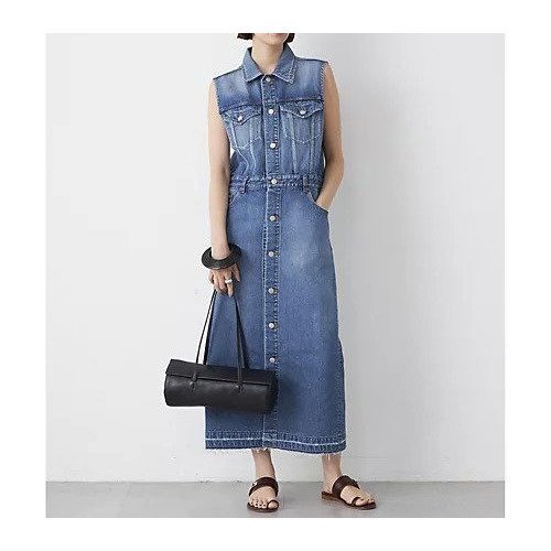 【ウィムガゼット/Whim Gazette】のDENIMワンピース 人気、トレンドファッション・服の通販 founy(ファニー) 　ファッション　Fashion　レディースファッション　Fashion for Women　ワンピース　Dresses　2025年　2025　2025春夏・S/S　Spring/Summer 2025 SS25　スリット　Slit, Slit Detail　デニム　Denim, Jeans Material　フロント　Front, Front Design　ロング　Long, Long-Length　ヴィンテージ　Vintage Style　other-2|ID: prp329100004584401 ipo3291000000032499487