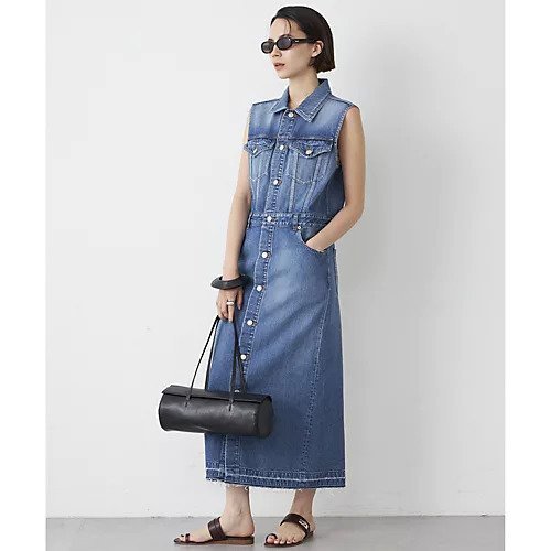【ウィムガゼット/Whim Gazette】のDENIMワンピース 人気、トレンドファッション・服の通販 founy(ファニー) 　ファッション　Fashion　レディースファッション　Fashion for Women　ワンピース　Dresses　2025年　2025　2025春夏・S/S　Spring/Summer 2025 SS25　スリット　Slit, Slit Detail　デニム　Denim, Jeans Material　フロント　Front, Front Design　ロング　Long, Long-Length　ヴィンテージ　Vintage Style　other-3|ID: prp329100004584401 ipo3291000000032499488