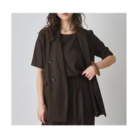 【ウィムガゼット/Whim Gazette】のオックスダブルハーフスリーブジャケット 人気、トレンドファッション・服の通販 founy(ファニー) ファッション Fashion レディースファッション WOMEN アウター Coat Outerwear ジャケット Jackets 2025年 2025 2025春夏・S/S Ss,Spring/Summer,2025 おすすめ Recommend カーディガン Cardigan ジャケット Jacket セットアップ Set Up ダブル Double エレガント 上品 Elegant 半袖 Short Sleeve 夏 Summer |ID:prp329100004584407